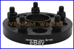 4pc (20mm) Subaru Black HubCentric Conversion Adapter (5x100 To 5x114.3) 56.1