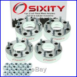 4pc 2 5x5.5 to 6x5.5 Hubcentric Wheel Spacers Adapters for Pickup Truck bl