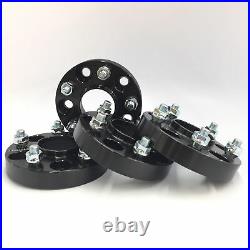 4pcs Black 1 Inch Hub Centric Wheel Spacers 5x114.3 (5X4.5) 12X1.25 (25mm)