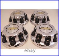 4pcs Chevy Express Van 2500 3500 CHROME Center Hub Caps 9597163 8 LUGS 9597163