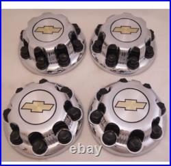 4pcs Chevy Express Van 2500 3500 CHROME Center Hub Caps 9597163 8 LUGS 9597163