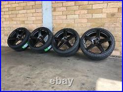 4x Genuine Simmons 20 Frc Holden Vf Ve Staggered Satin Black Wheels & New Tyres