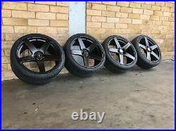 4x Genuine Simmons 20 Frc Holden Vf Ve Staggered Satin Black Wheels & New Tyres