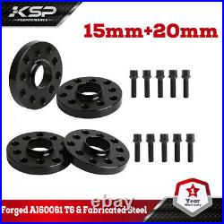 4x for Audi VolksWagen Staggered 15 MM & 20 MM Wheel Spacers 5x100 5x112 57.1 mm