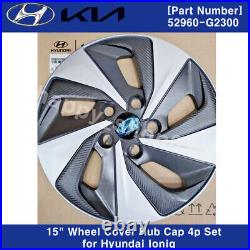 52960G2300 Genuine OEM 15 Wheel Cover Hub Cap 4pcs for Hyundai Ioniq 2017-2019 52960G2300 Genuine OEM 15 Wheel Cover Hub Cap 4pcs for Hyundai Ioniq 2017-2019