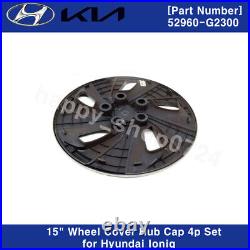 52960G2300 Genuine OEM 15 Wheel Cover Hub Cap 4pcs for Hyundai Ioniq 2017-2019 52960G2300 Genuine OEM 15 Wheel Cover Hub Cap 4pcs for Hyundai Ioniq 2017-2019
