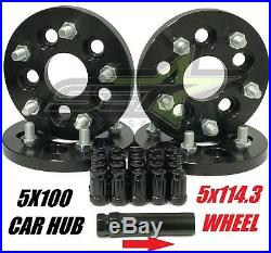 5x100 to 5x114.3 adapters 15mm FR-S Subaru BRZ WRX Toyota 86, 12X1.25 HUBCENTRIC