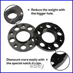 5x120 Staggered Wheel Spacers Kit (2) 15mm & (2) 20mm With Extended Bolts Fits BMW