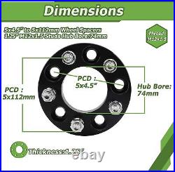 5x4.5 to 5x112 Wheel adapters 1.25inch with 12x1.5 Studs 5x114.3 to 5x112 spacer 5x4.5 to 5x112 Wheel adapters 1.25inch with 12x1.5 Studs 5x114.3 to 5x112 spacer