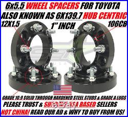 6X5.5 Hub Centric Wheel Spacers For Toyota 4Runner Tacoma 1 Inch (25mm) 6x139.7