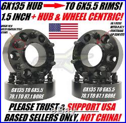 6x135 To 6x5.5 Wheel Adapters Spacers Hubcentric Use Chevy Wheels On Ford 1.5