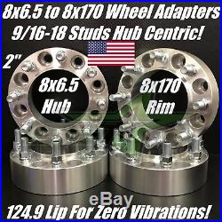 8x6.5 To 8x170 Wheel Adapters 9/16 New Ford Rims On Dodge Or Old Ford Hubcentric