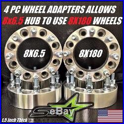 8x6.5 To 8x180 Wheel Adapters Fits Most 8 Lug Chevy & Gmc 1.5 Inch 38mm