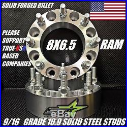 8x6.5 Wheel Spacers Adapters 9/16 Dodge Ram Ford F-250 F-350 2 Inch