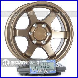 9six9 Six-1 17x8.5 6x139.7 Bronze Te37 Style Wheels Fits Toyota Tacoma Trd Pro 9six9 Six-1 17x8.5 6x139.7 Bronze Te37 Style Wheels Fits Toyota Tacoma Trd Pro