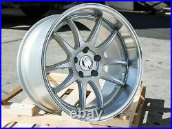 AODHAN DS02 18x10.5 5x114.3 +15 Silver Machined Face Wheels 18 Inch Rims Set 4