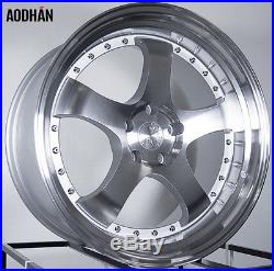 Aodhan Ah03 19X9.5/11 5X114.3 Et22/22 Silver Machined Face Wheels (Set Of 4)