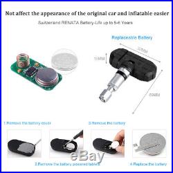 Auto Car Cigarette Lighter TPMS Tire Pressure Monitor System+4 Internal Sensors