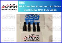 BBS Genuine Aluminum Air Valve Black New 4Pcs BBS Japan
