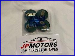 BBS Wheel Center Caps 56mm Genuine Emblem Green Gold 3D Logo 5624164 Set 4pcs