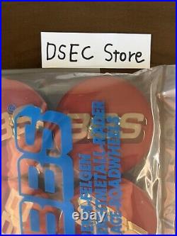 BBS Wheel Center Caps 56mm Genuine Emblem Red Gold 3D Logo P5624100 Set 4pcs NEW