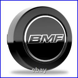 Bmf Center Cap, Snap-in, 8 Lug, Gloss Black, Universal Fit, Oem 4-pack