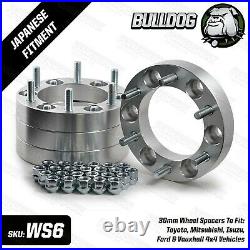 Bulldog Wheel Spacers 4 x 30mm 6 Stud Fits Ford Ranger Toyota Hilux All Years