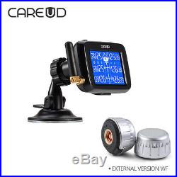 CAREUD Cars TPMS Wireless Tire Pressure Monitor System +6 Wheel External Sensor