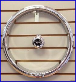 CHEVY CHEVELLE CAMARO Z28 5-Spoke Wheel Chrome TRIM RINGS & CENTER CAPS SET