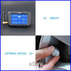 Car TPMS Wireless RV Tire Pressure Monitoring System +6 Sensor LCD Display