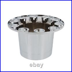 Chrome Flat Top Complete Hub Cover Kit 33mm Lug Nut Wheel Axle Covers Semi Truck Chrome Flat Top Complete Hub Cover Kit 33mm Lug Nut Wheel Axle Covers Semi Truck