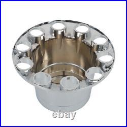 Chrome Flat Top Complete Hub Cover Kit 33mm Lug Nut Wheel Axle Covers Semi Truck Chrome Flat Top Complete Hub Cover Kit 33mm Lug Nut Wheel Axle Covers Semi Truck