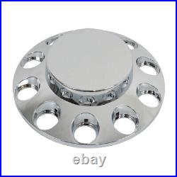 Chrome Flat Top Complete Hub Cover Kit 33mm Lug Nut Wheel Axle Covers Semi Truck Chrome Flat Top Complete Hub Cover Kit 33mm Lug Nut Wheel Axle Covers Semi Truck