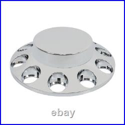 Chrome Flat Top Complete Hub Cover Kit 33mm Lug Nut Wheel Axle Covers Semi Truck Chrome Flat Top Complete Hub Cover Kit 33mm Lug Nut Wheel Axle Covers Semi Truck