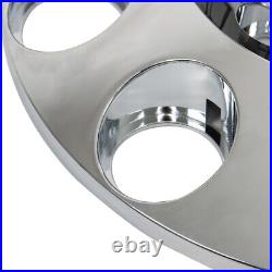 Chrome Flat Top Complete Hub Cover Kit 33mm Lug Nut Wheel Axle Covers Semi Truck Chrome Flat Top Complete Hub Cover Kit 33mm Lug Nut Wheel Axle Covers Semi Truck