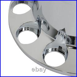 Chrome Flat Top Complete Hub Cover Kit 33mm Lug Nut Wheel Axle Covers Semi Truck Chrome Flat Top Complete Hub Cover Kit 33mm Lug Nut Wheel Axle Covers Semi Truck