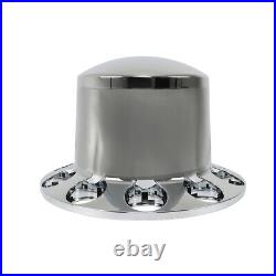 Chrome Hub Cover Kit Semi Truck 33mm Lug Nut Rear Wheel Axle Covers New