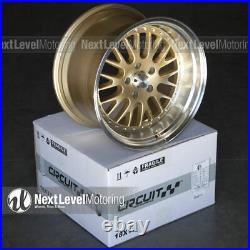 Circuit CP21 18x9.5 18x11 5-114.3 +20 Gold Wheels Staggered Fit Mustang GT Cobra