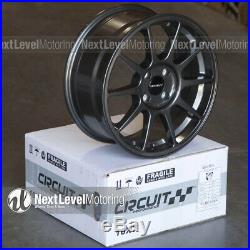 Circuit CP23 16x7 4-100 +35 Gloss Gun Metal Wheels Type R Fits Acura Integra