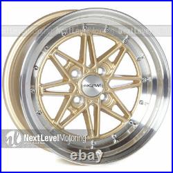 Circuit CP24 15x8 4-100 +25 Gold Wheels Fits Acura Integra DC2 Equip 03 Style