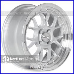 Circuit CP27 15x7 4-100 +35 Silver Wheels Rims Fits Mazda Miata MX5 BMW E30