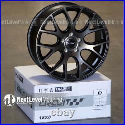 Circuit CP31 18x8 18x9 5-114.3 Tinted Black Wheels Staggered Fits Civic Accord