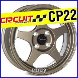 Circuit Performance CP22 15x6.5 4-100 +35 Flat Bronze Wheels Rims Spoon Style