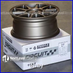 Circuit Performance CP23 16x7 4-100 +35 Flat Bronze Wheels Rims Type R Style
