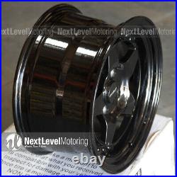 Circuit Performance CP26 15x8 4-100 +25 Full Gloss Black Wheels Rims (SET OF 4)
