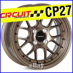 Circuit Performance CP27 15x7 4-100 +35 Matte Flat Bronze Wheels Rims (SET OF 4)
