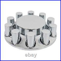 Cylinder Nut Cover Kit 33mm Chrome Flat Top Lug Nug Axle Covers For Semi Truck