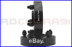 Dodge Ram 5x5.5 Black 1.5 Hub Centric Wheel Spacers 77.8mm H. B 9/16 Lug Nuts