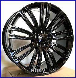 Dynamic Style 22x9.5 Gloss Black Wheels Fit Land Rover Range Rover HSE SVR