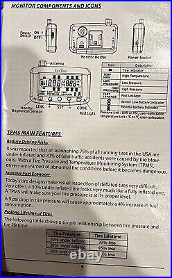 EEZ RV T515 Wireless TPMS System With6 Sensors (Never Used!)